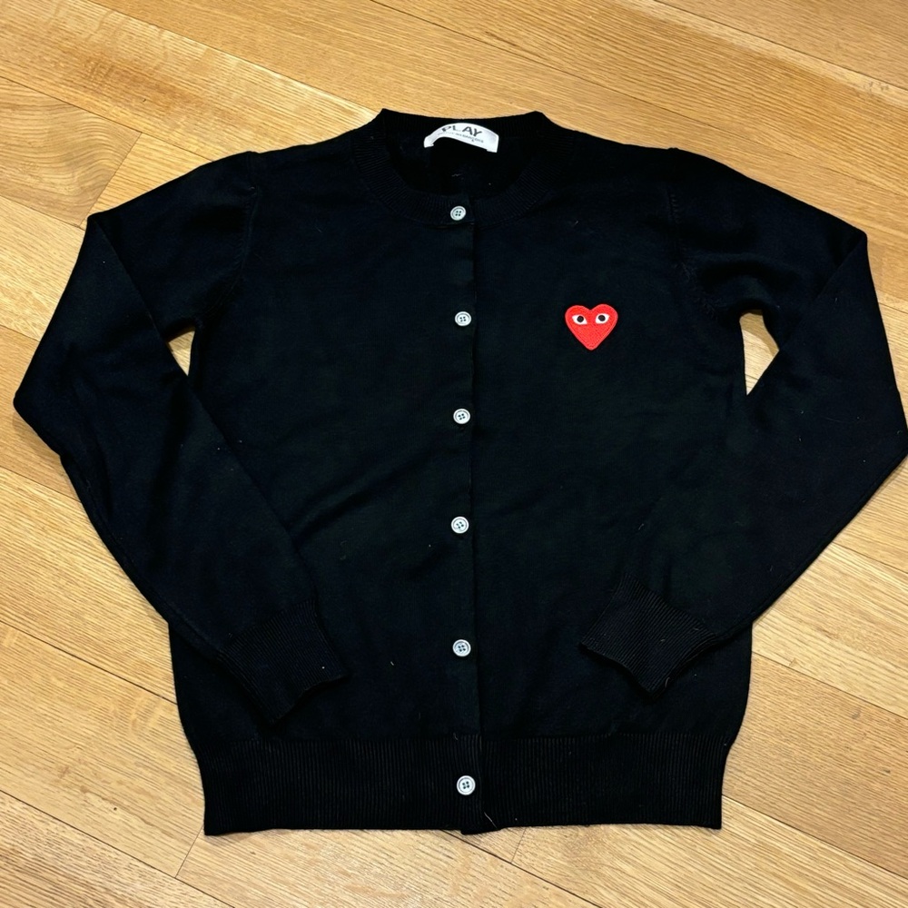 Comme des Garçons black cardigan with logo